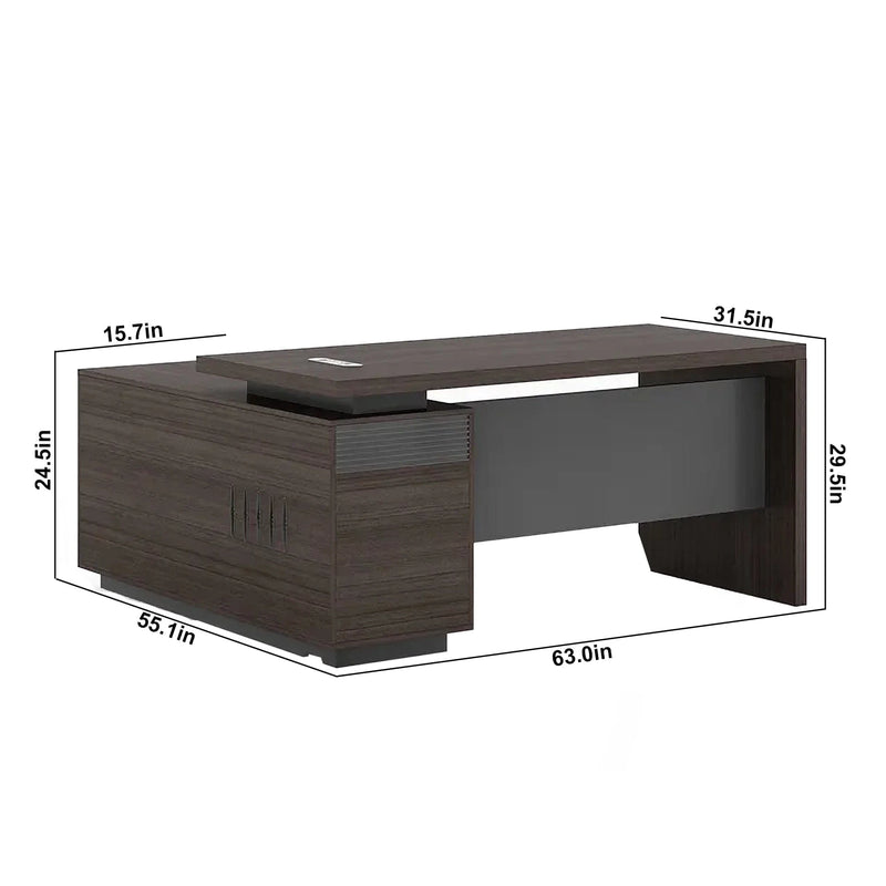 Rhael · Modern L-Shaped Executive Desk