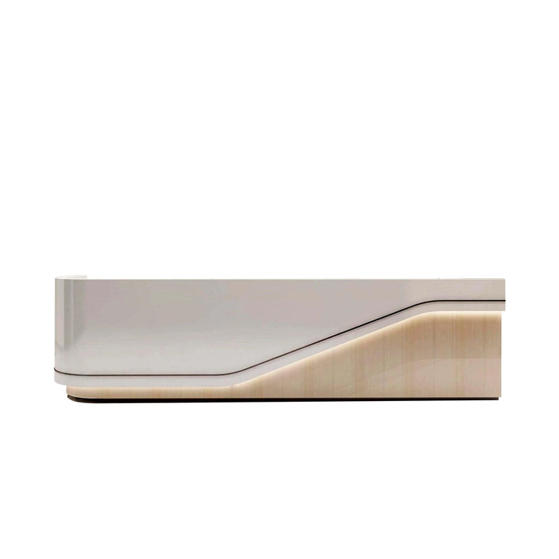 Mostrador de recepción rectangular blanco Roen de 142 a 165