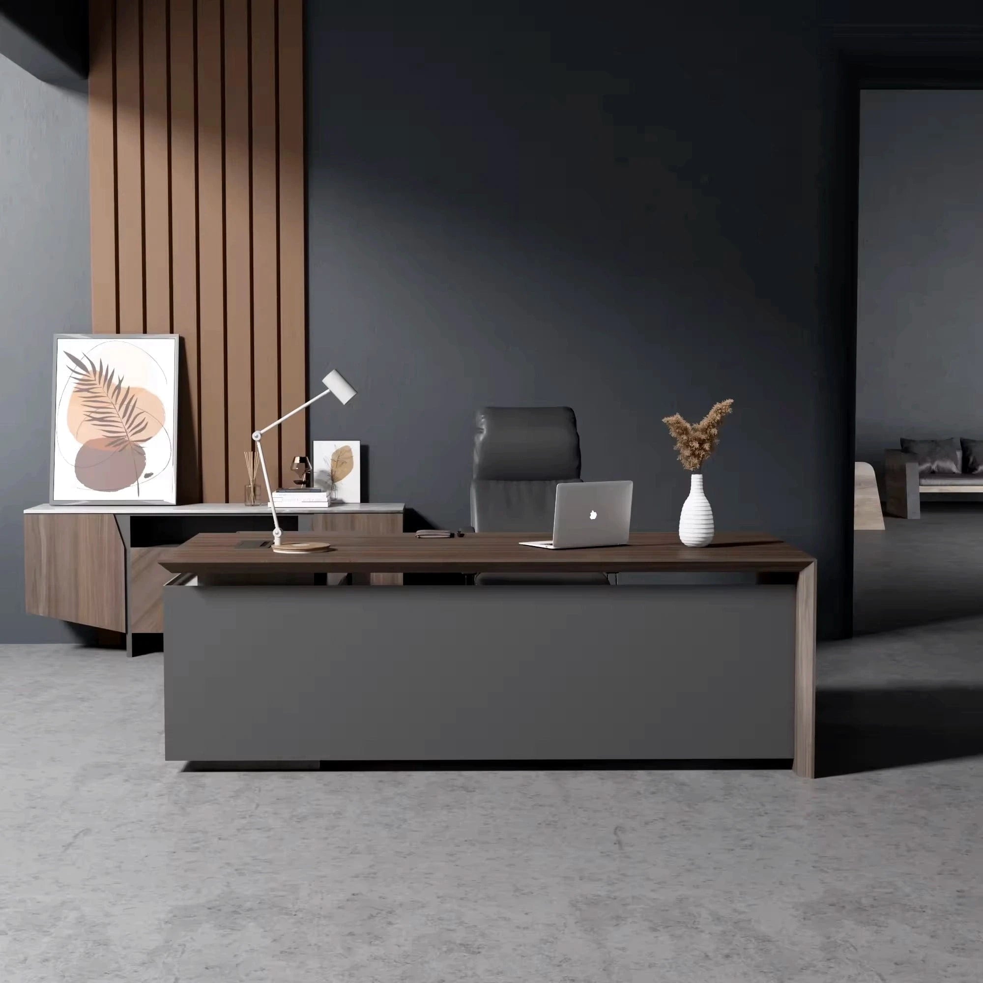 Rogelio ยท Modern L-Shaped Executive Desk