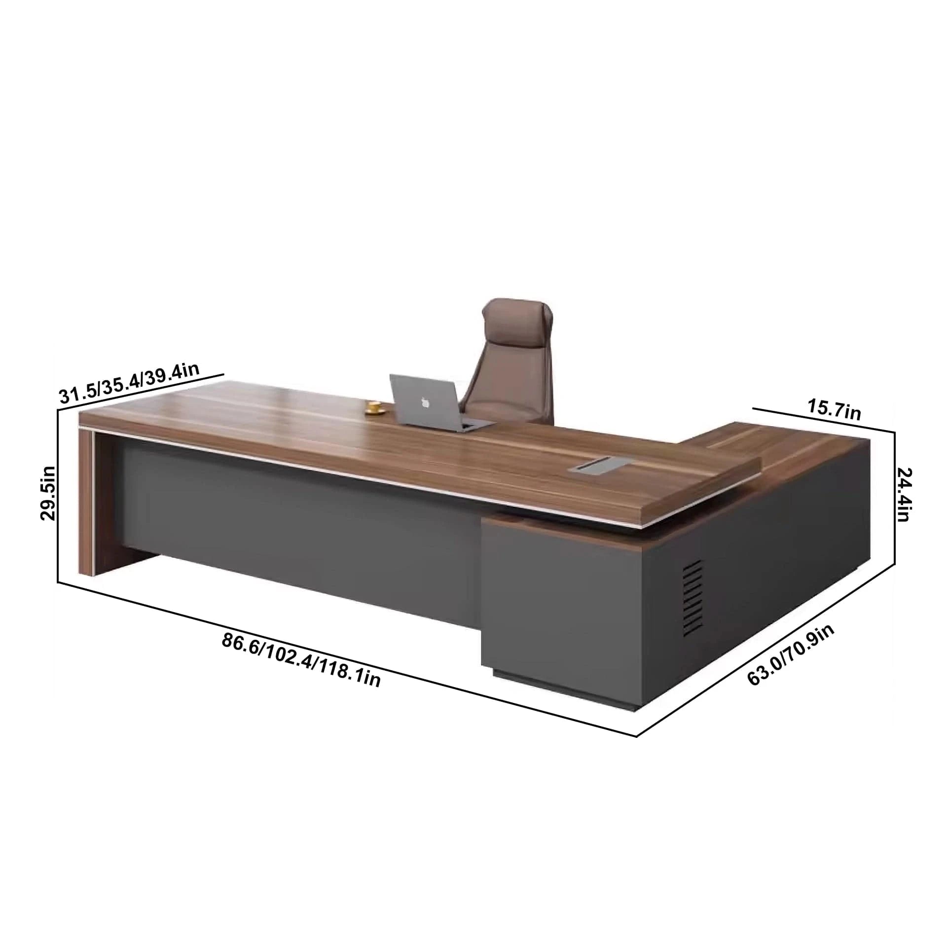 Rowan · Modern L-Shaped Executive Desk