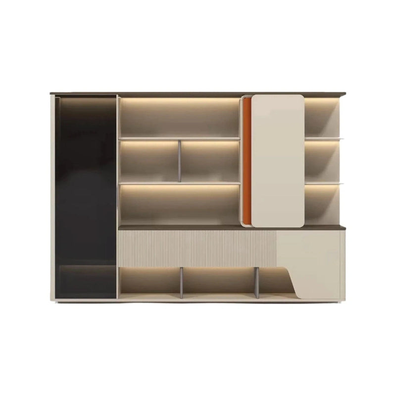 Ryan · Modern Office Shelves w/ Lighting, Storage