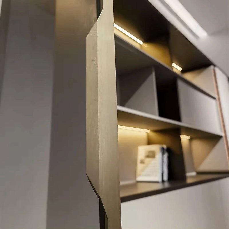Ryan · Modern Office Shelves w/ Lighting, Storage