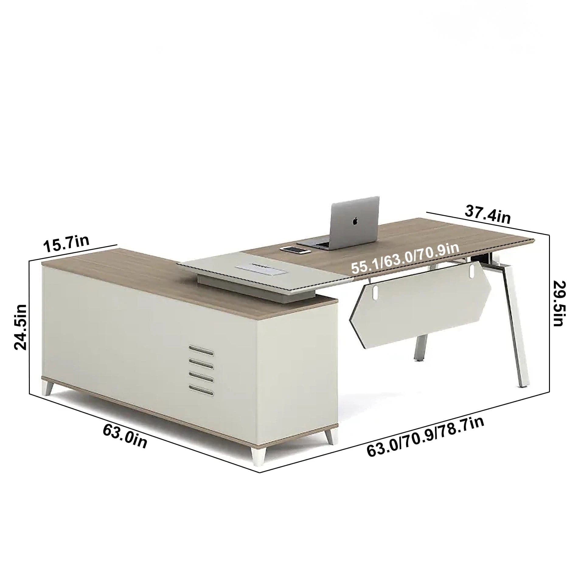 Selene · Modern L-Shaped Executive Desk