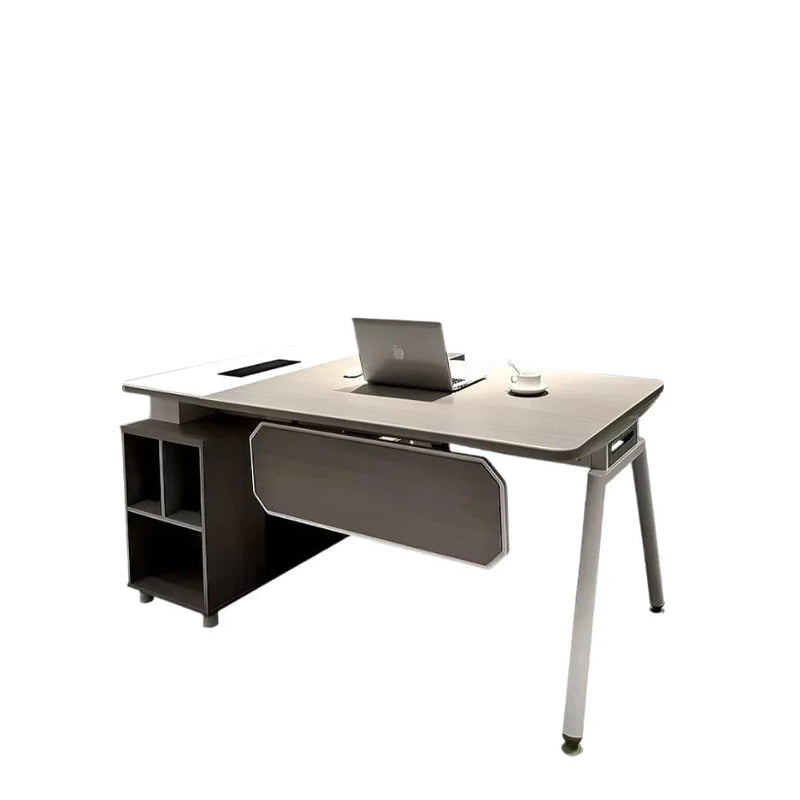 Escritorio ejecutivo en forma de L gris Sienna de 63-71