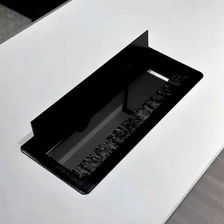 Escritorio ejecutivo en forma de L gris Sienna de 63-71