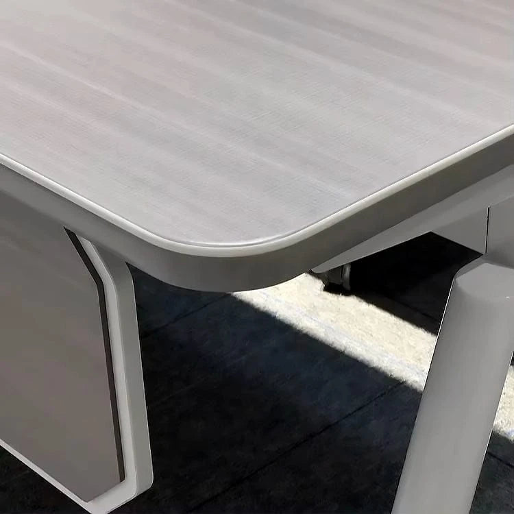 Escritorio ejecutivo en forma de L gris Sienna de 63-71
