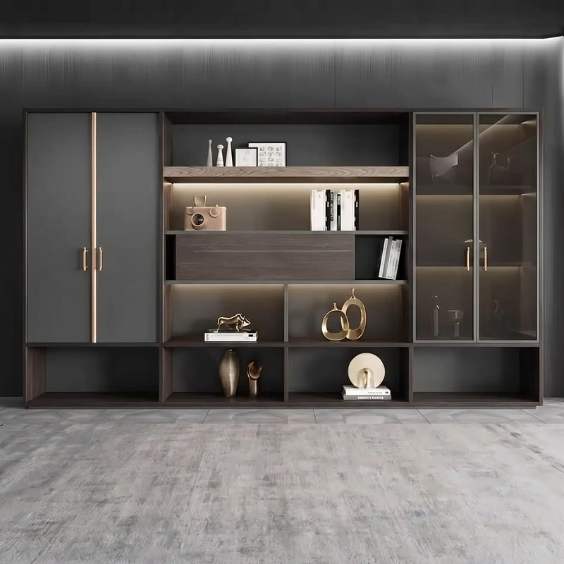 Stellan · Office Shelves w/ Integrated Lighting & Storage