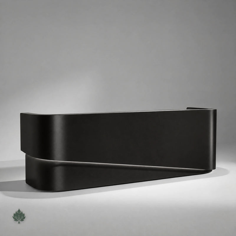 Sorelle · Front Reception Desk — Glossy Black