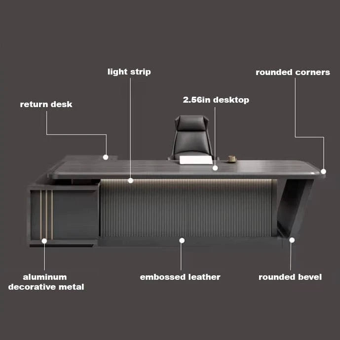 Sterling · Modern L-Shaped Executive Desk