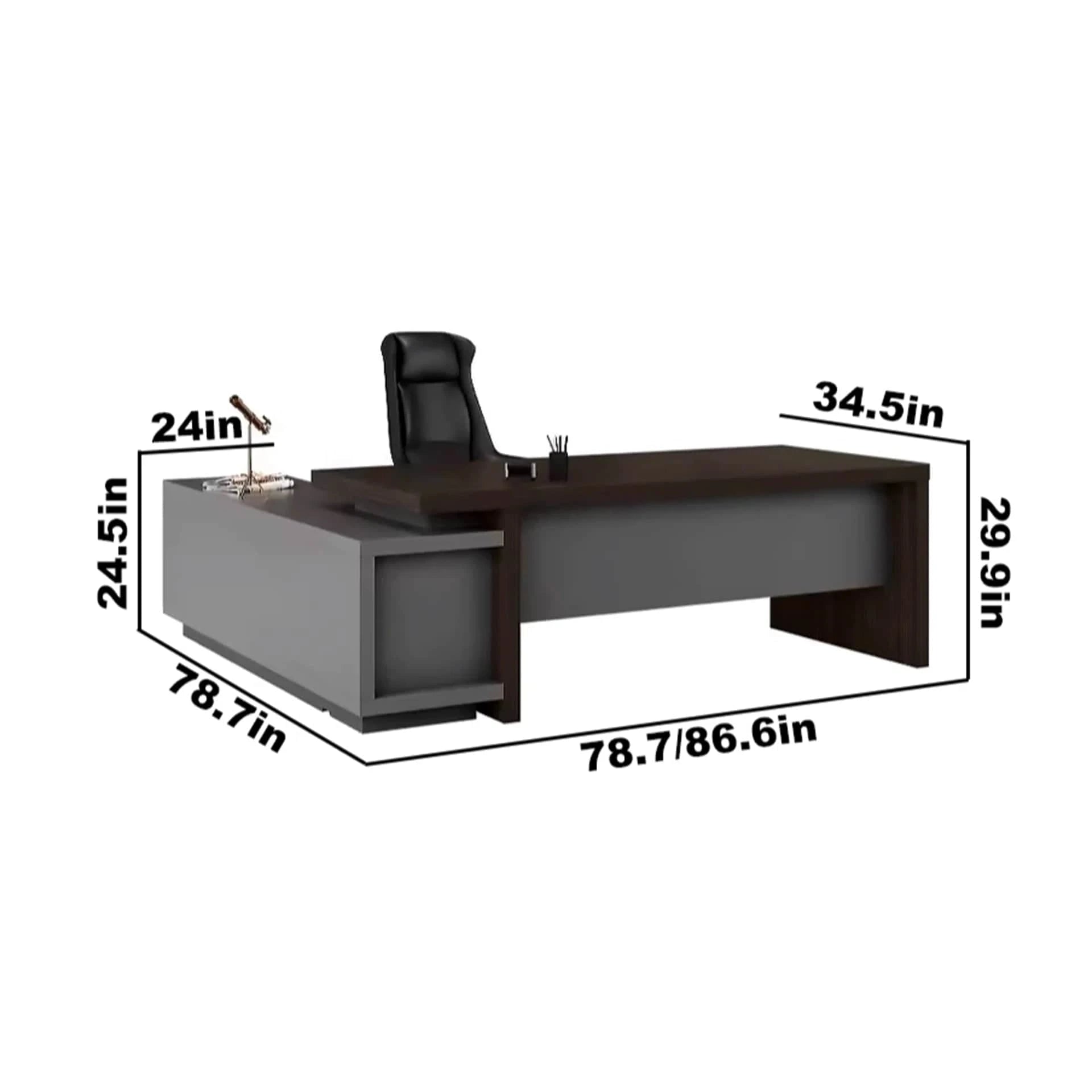 Tiera · Modern L-Shaped Executive Desk