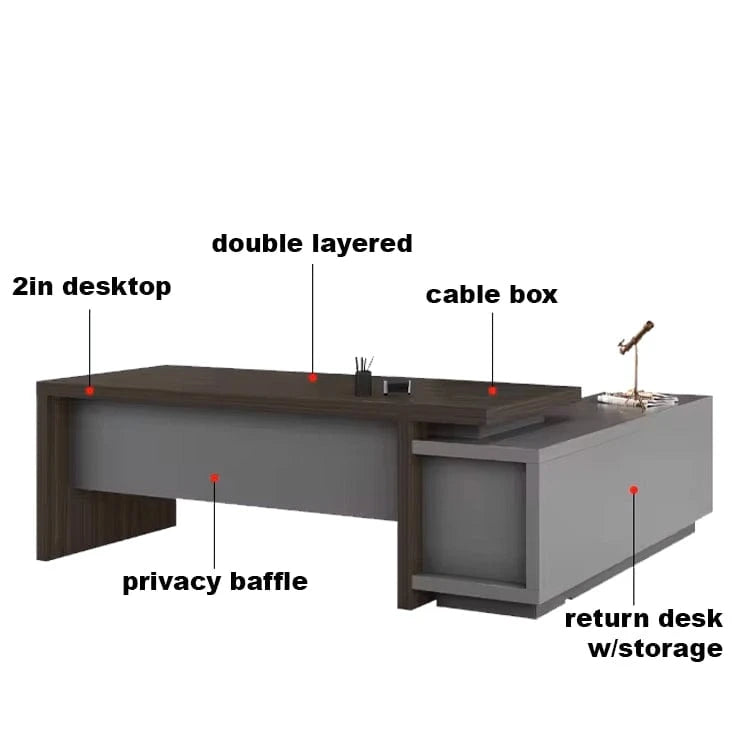 Tiera · Modern L-Shaped Executive Desk