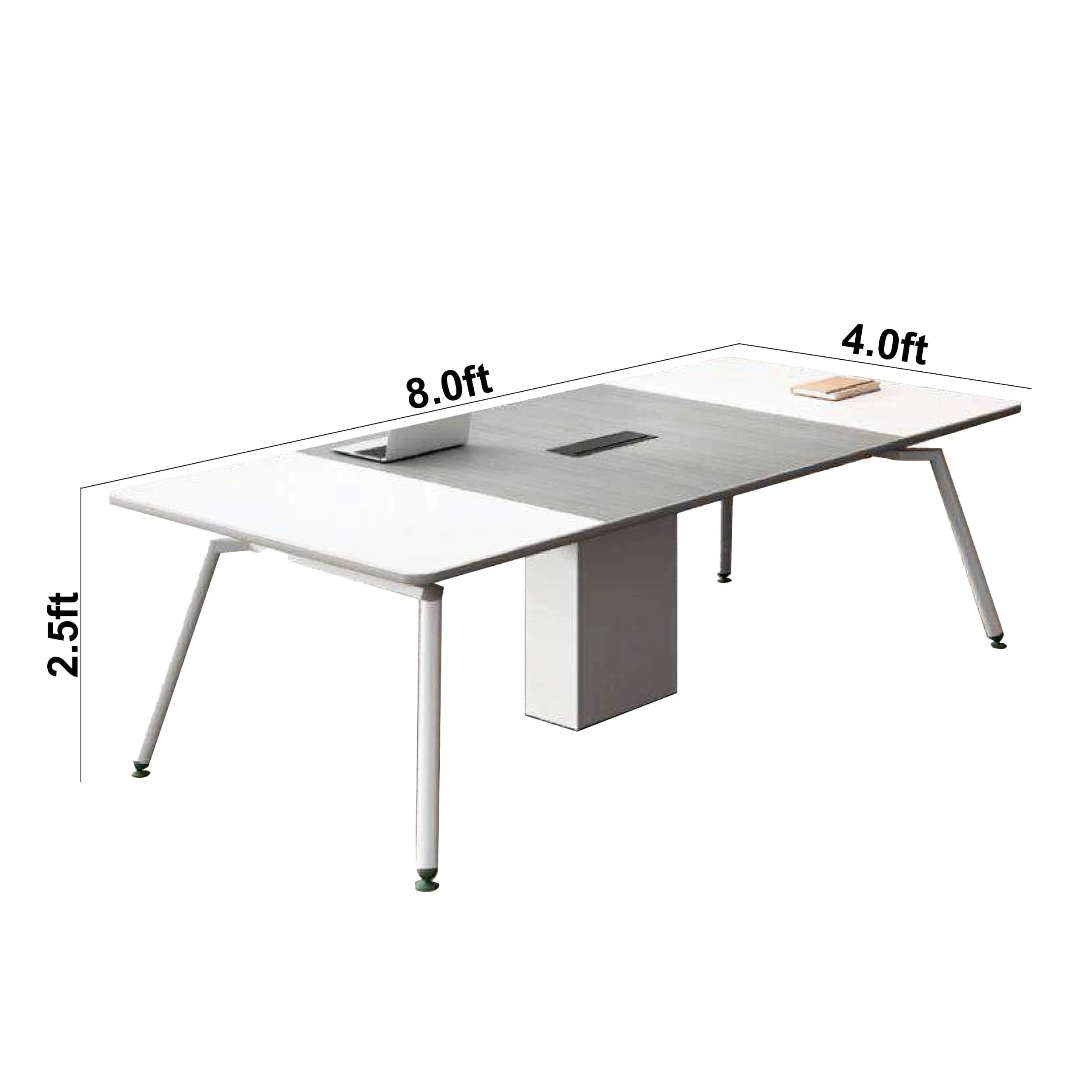 Mesa de conferencias redonda gris Tundra de 8 a 9 pies con acabado laminado | AF Chroma Pastel Gray JY-SH