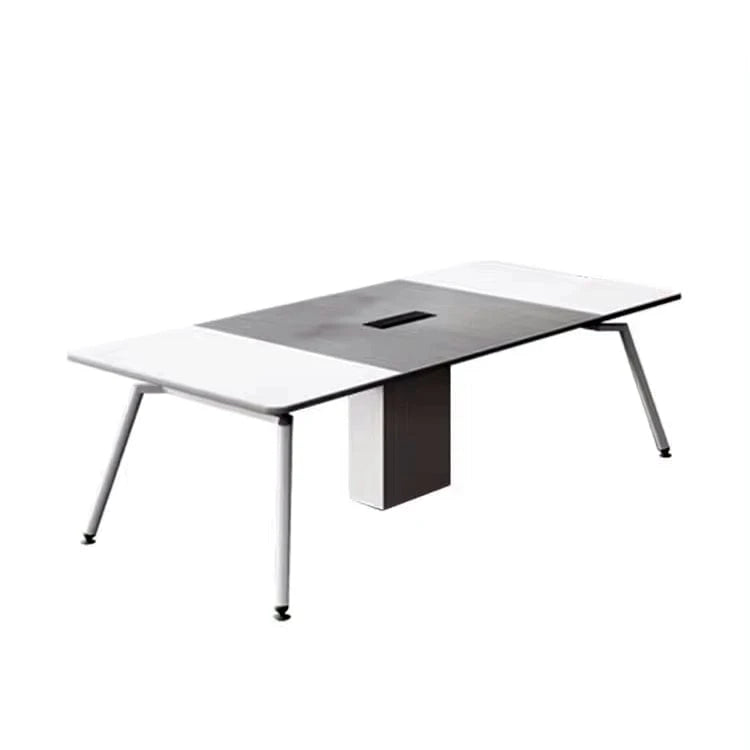 Mesa de conferencias redonda gris Tundra de 8 a 9 pies con acabado laminado | AF Chroma Pastel Gray JY-SH