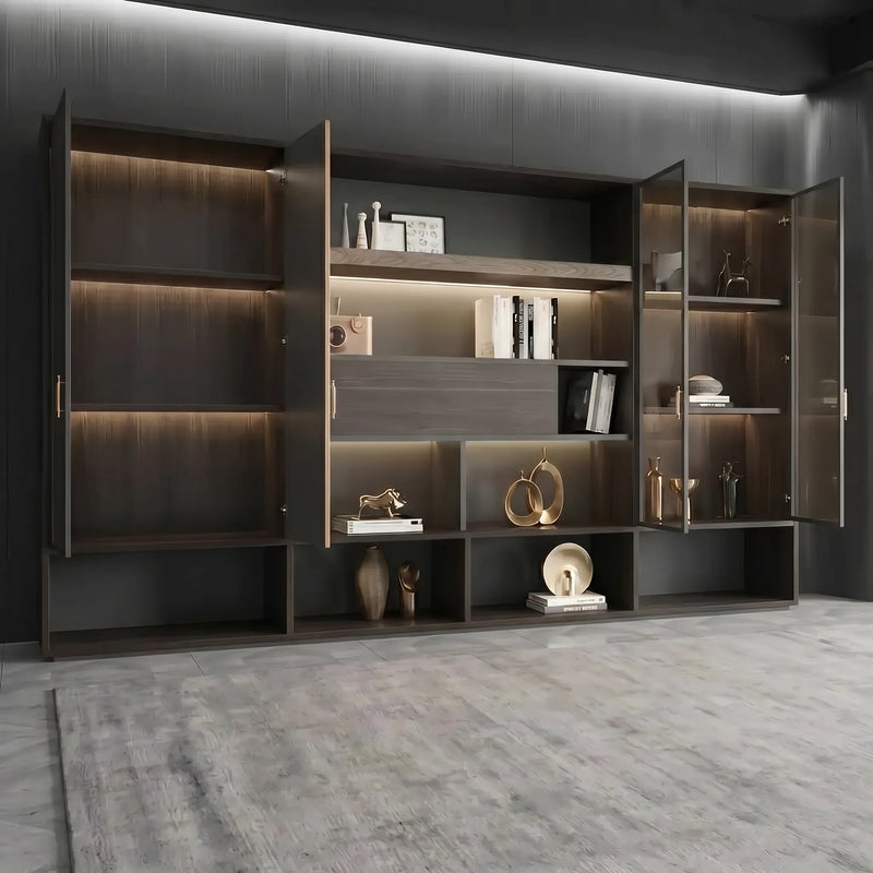 Stellan · Office Shelves w/ Integrated Lighting & Storage