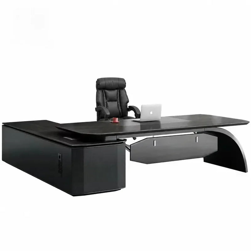 Ventura desk with suspended pedestal, studio front view