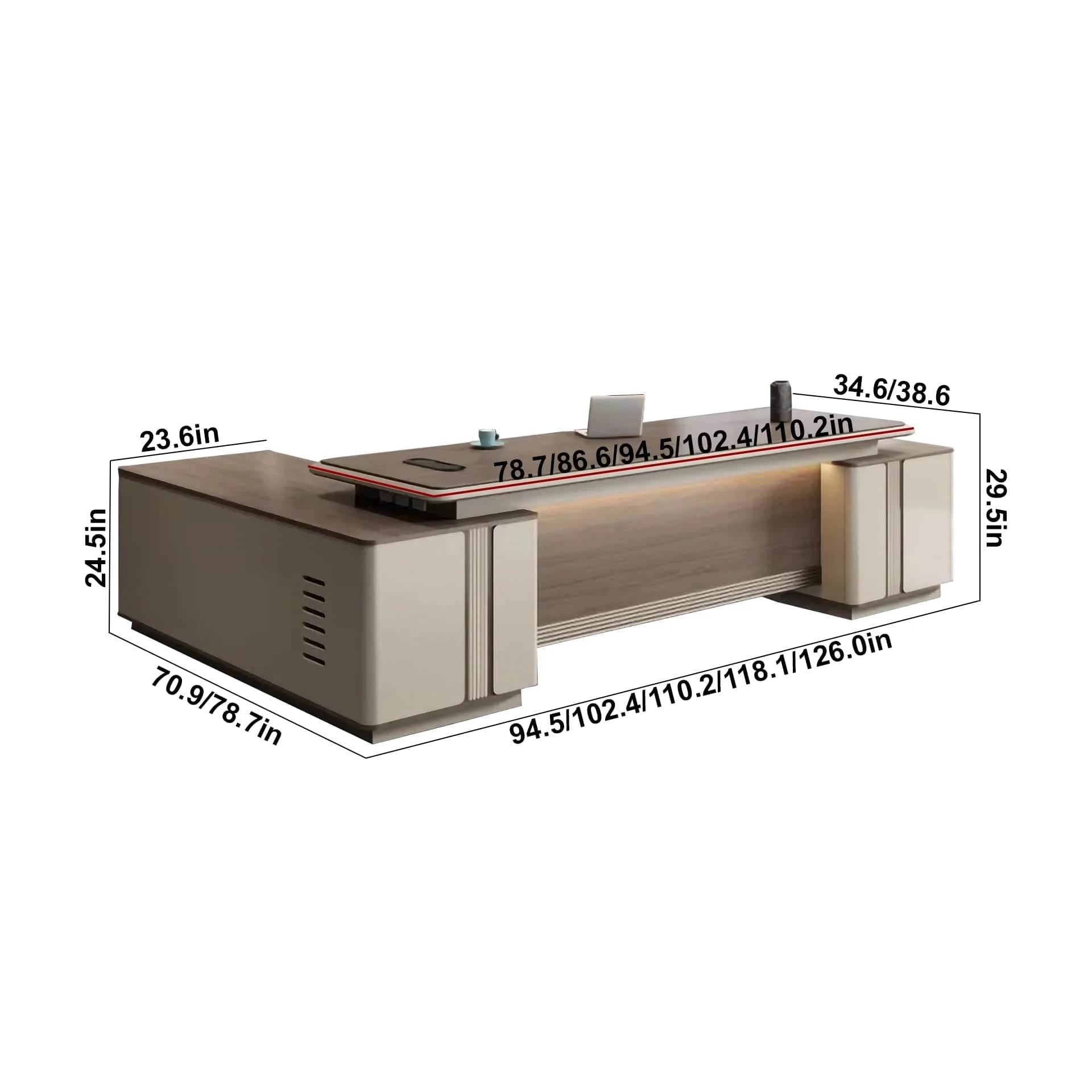 Veyron · Modern L-Shaped Executive Desk