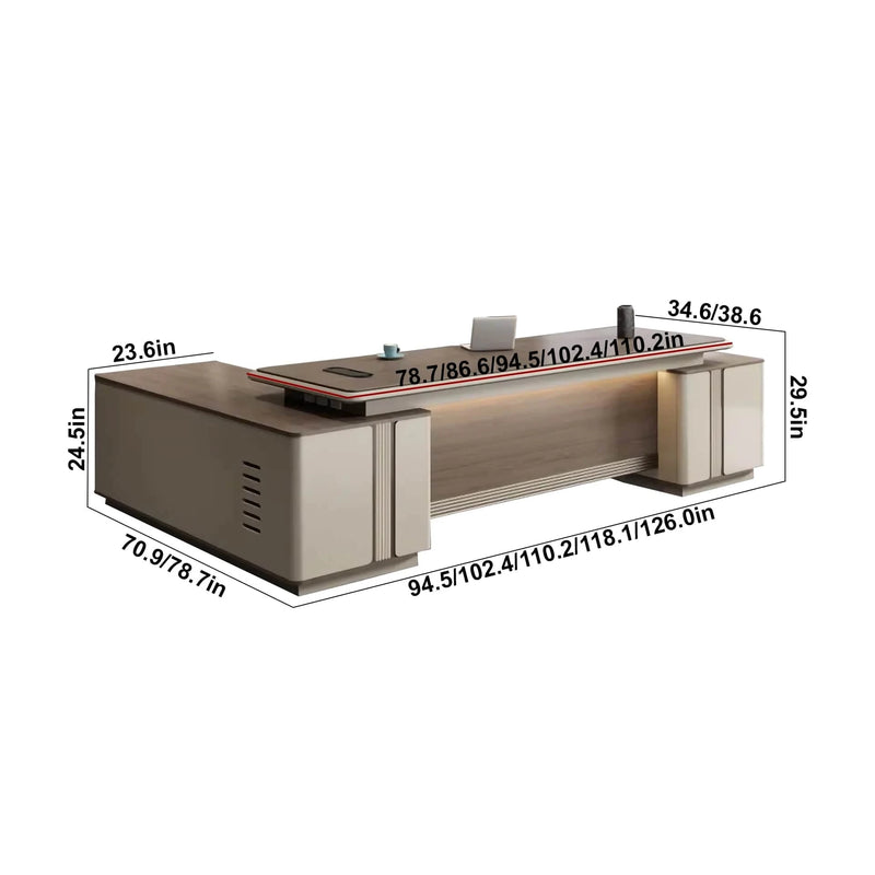 Veyron · Modern L-Shaped Executive Desk