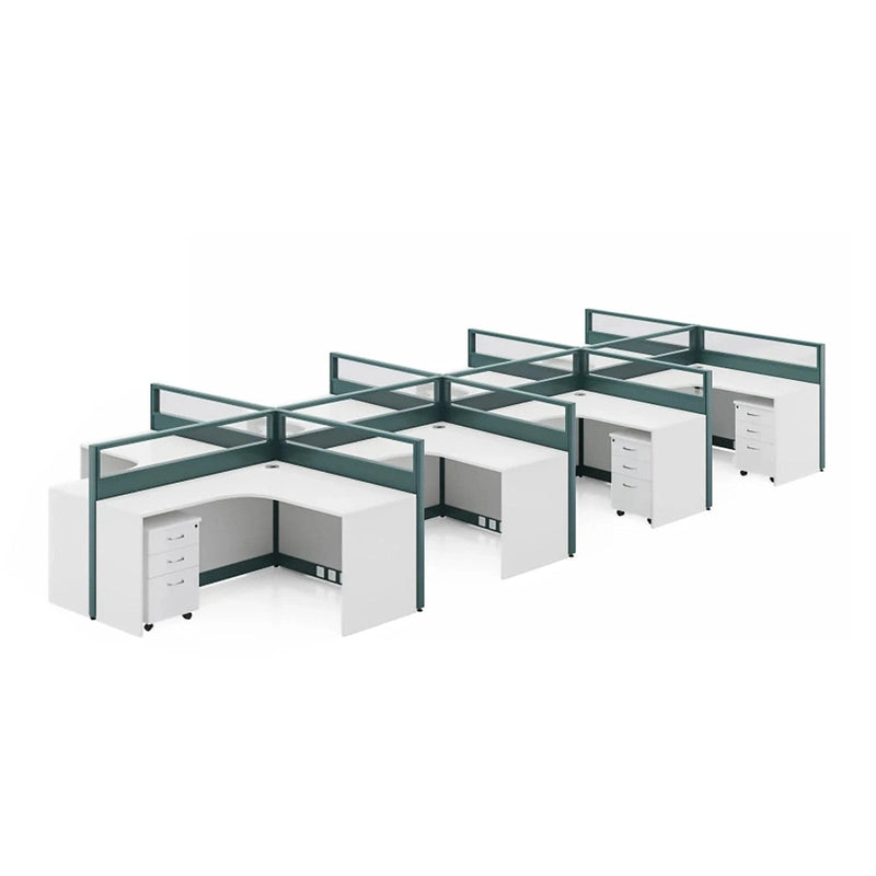 Estación de trabajo de oficina Vienna con cubículo en forma de L de 57 a 228