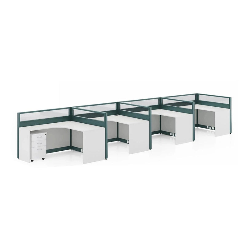 Estación de trabajo de oficina Vienna con cubículo en forma de L de 57 a 228