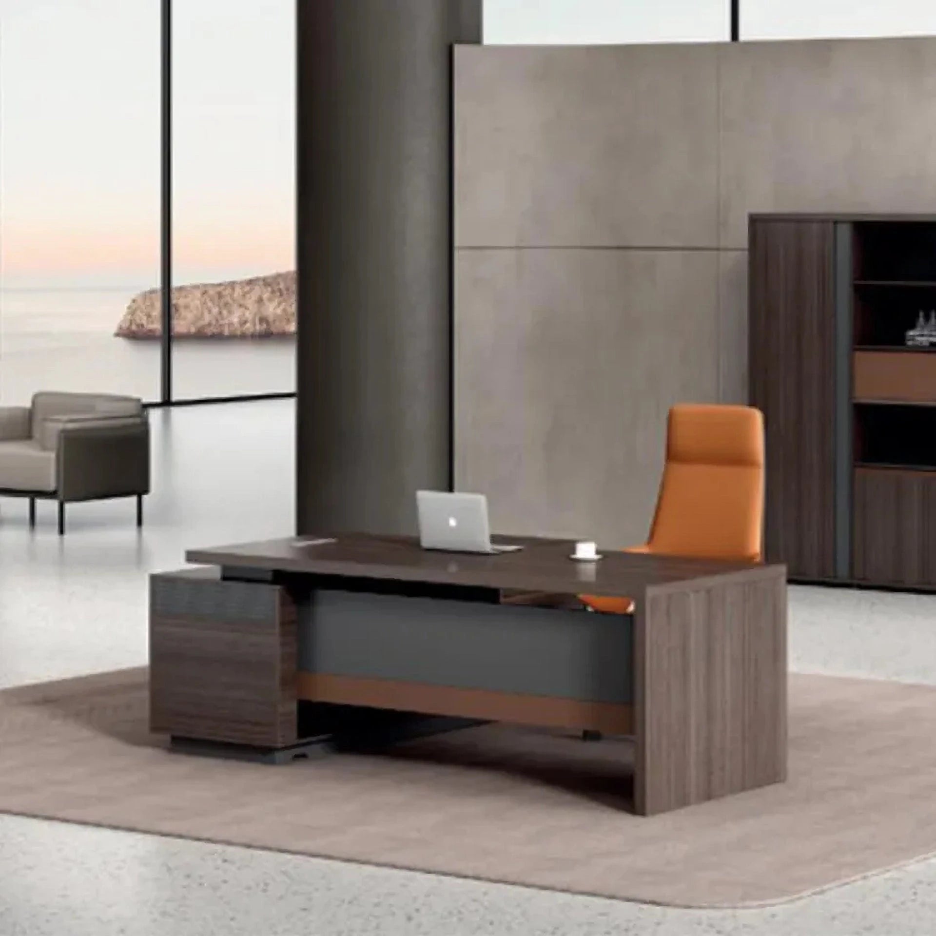 Xaviel · Modern L-Shaped Executive Desk