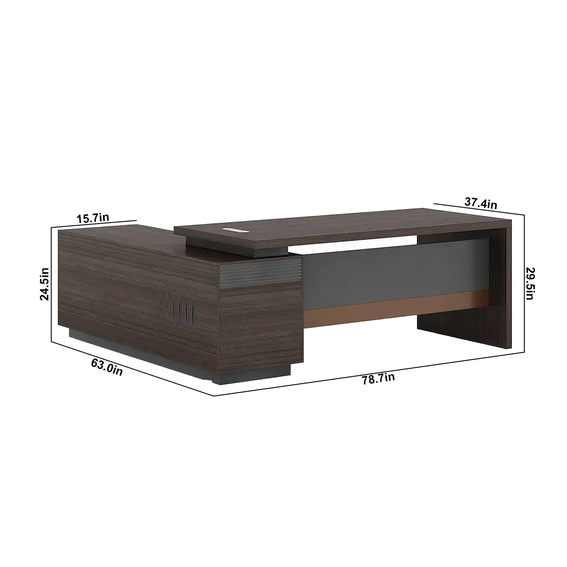 Xaviel · Modern L-Shaped Executive Desk