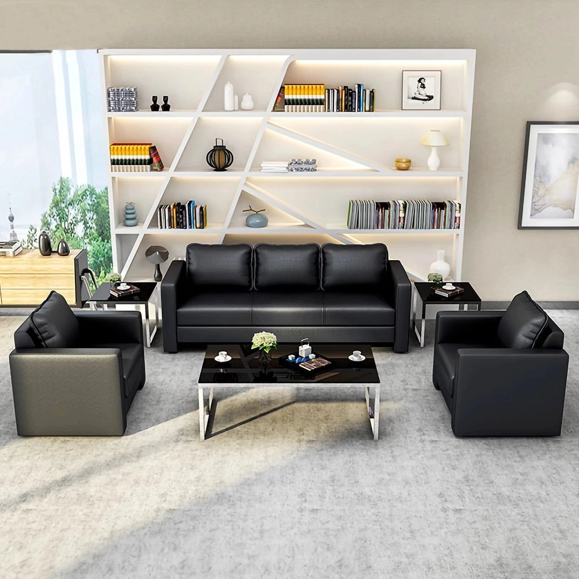 Zach ยท Modern Office Waiting Area Lounge Seating Set