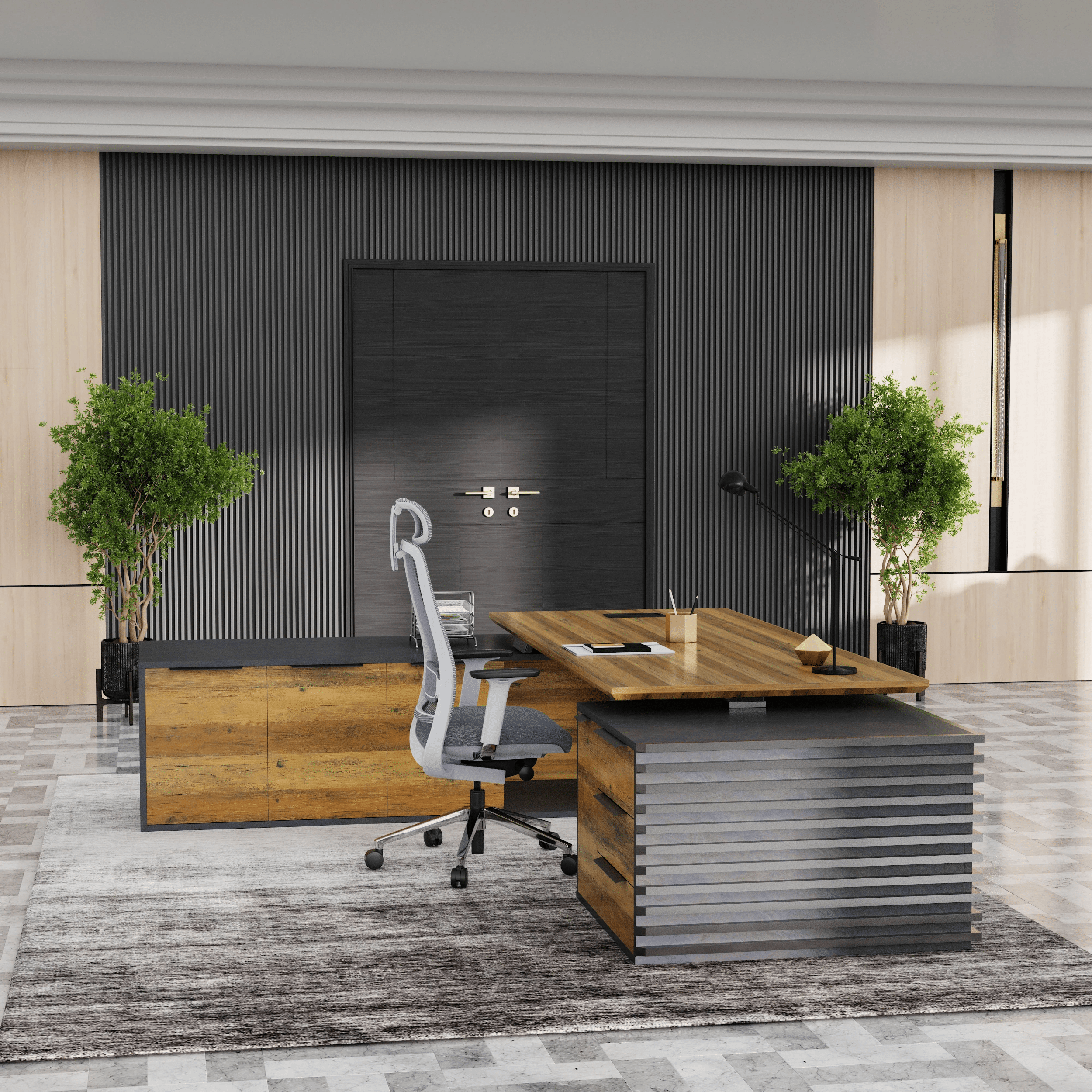 ergonomic desk height and setup