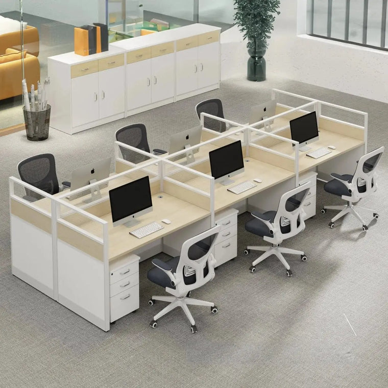 Open-plan workstations sized to a floor plate