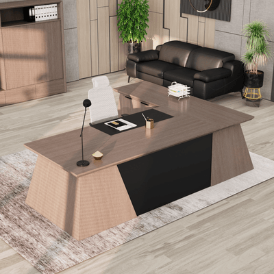 Carnegie Collection: Deep Earth Tones in Wood & Tan Executive Furniture