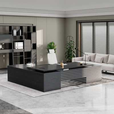 Tribeca Collection: Forest-Inspired Wood & Gray Executive Furniture