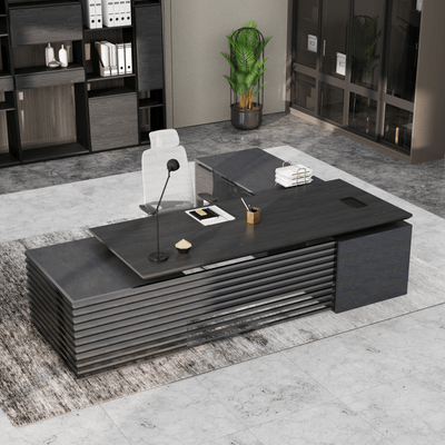 Tribeca Collection: Forest-Inspired Wood & Gray Executive Furniture