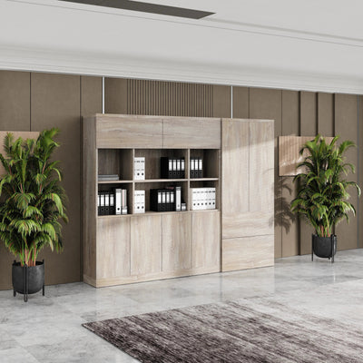 Demeter Collection: Earthy Gray & Brown Office Furniture