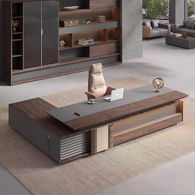 Pure Oak Collection: Subtle Gray & Brown Executive Furniture