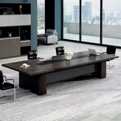 Burnt Umber Collection: Bold Black Executive Furniture