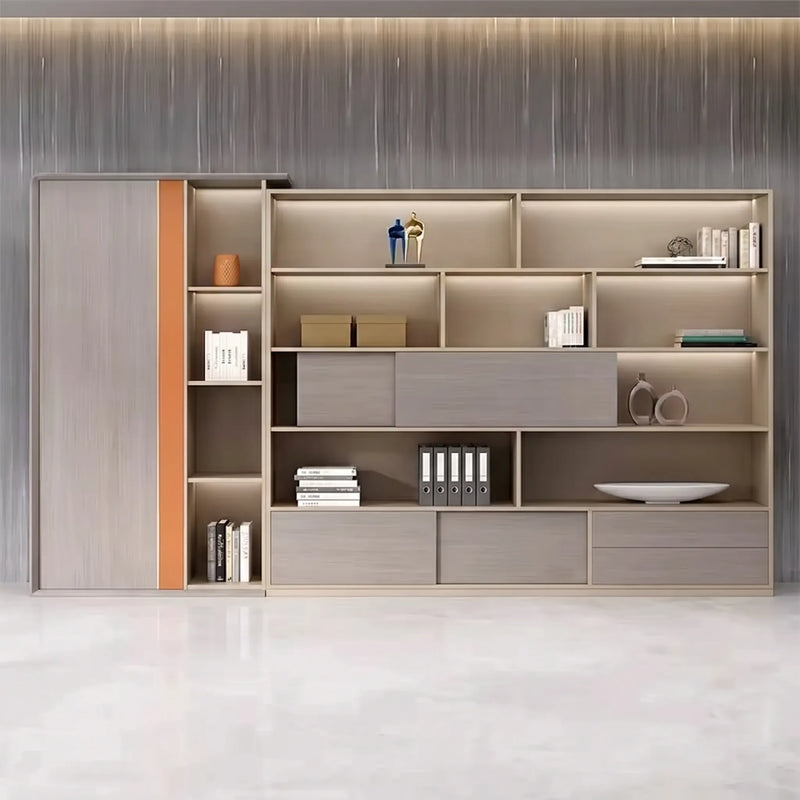 Seguin · Office Shelves w/ Integrated Lighting & Storage