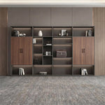 August · Office Shelves w/ Integrated Lighting & Storage