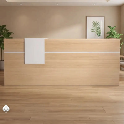 Xalric front desk in a beige clinic waiting room