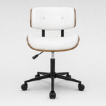 Fenwyn mid-century modern office chair in cream, front view