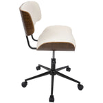 Fenwyn mid-century modern office chair in cream, photo 2
