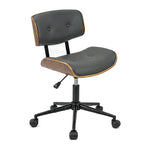 Fenmere mid-century modern office chair in gray, front angled view
