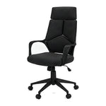 Kenmure high-back executive office chair in black, front angled view