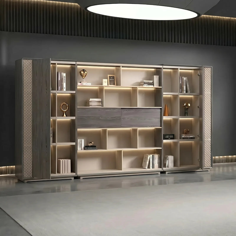 Fairwyn · Office Shelves w/ Integrated Lighting & Storage