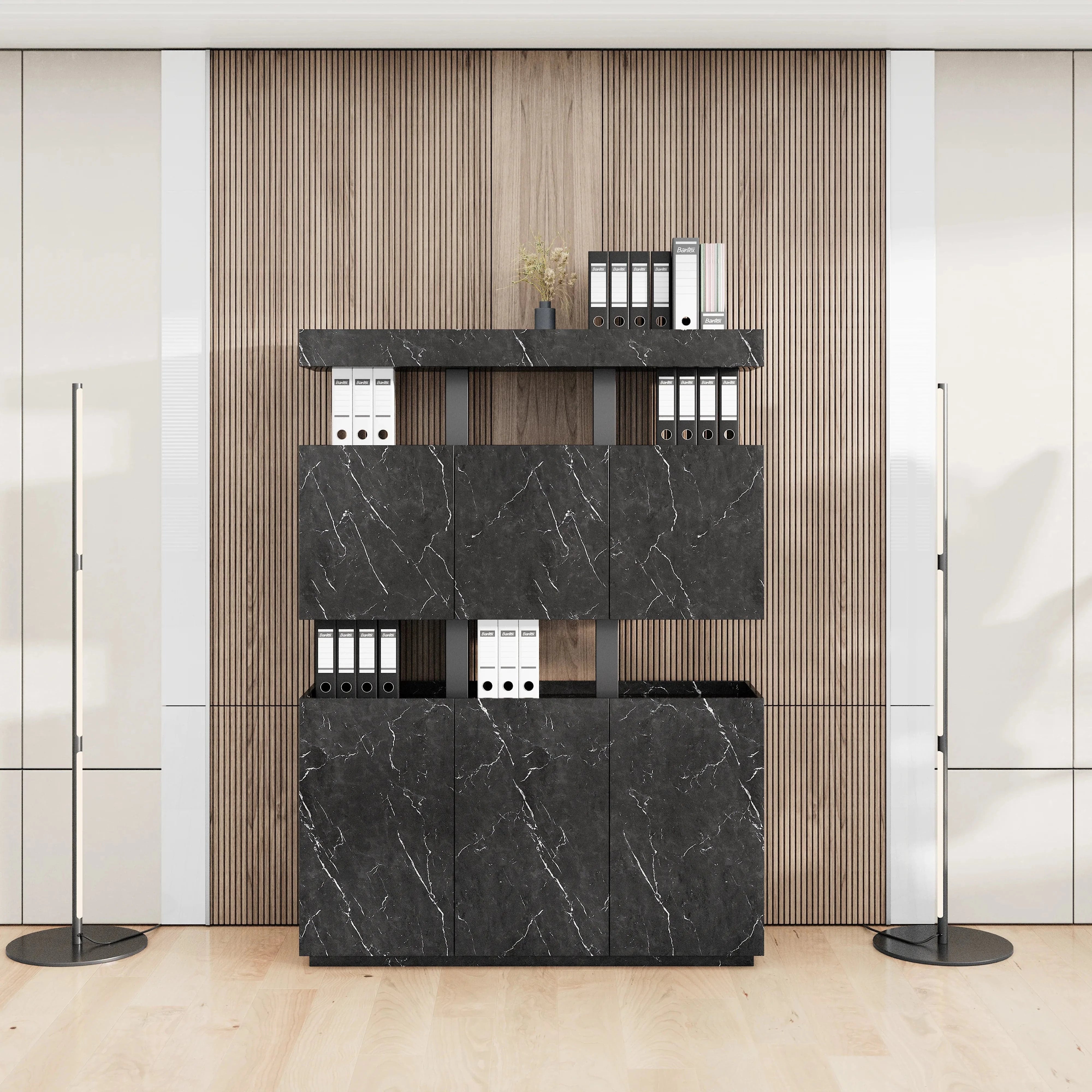 Estantería de pared para biblioteca Finn de 53 a 95