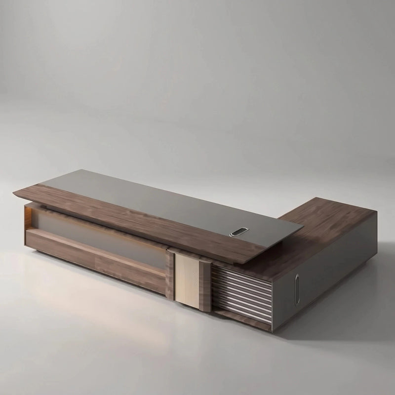 Frisco · Modern L-Shaped Executive Desk (mirrored) [flipped-from:47656031584316]