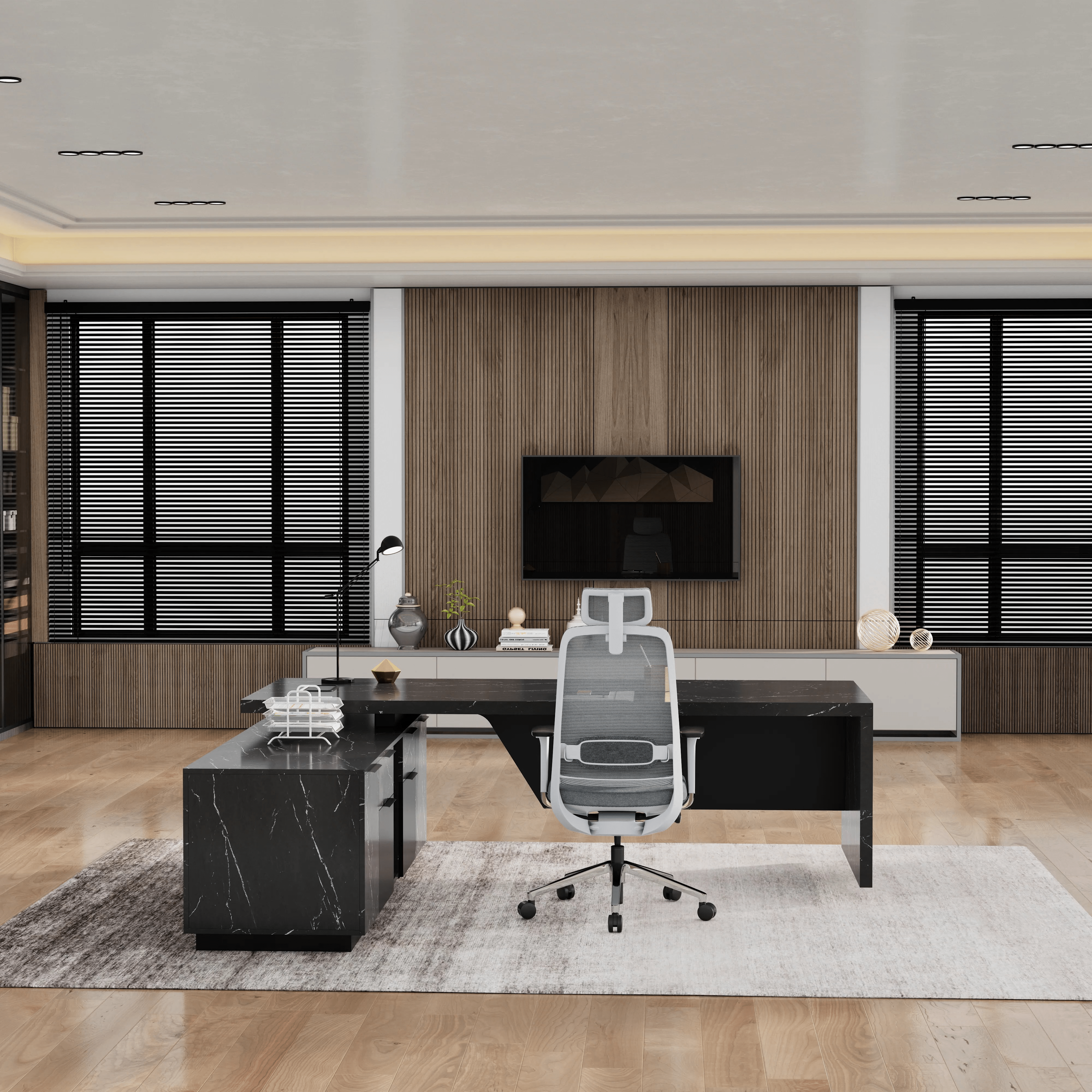 Maverick · Modern L-Shaped Executive Desk