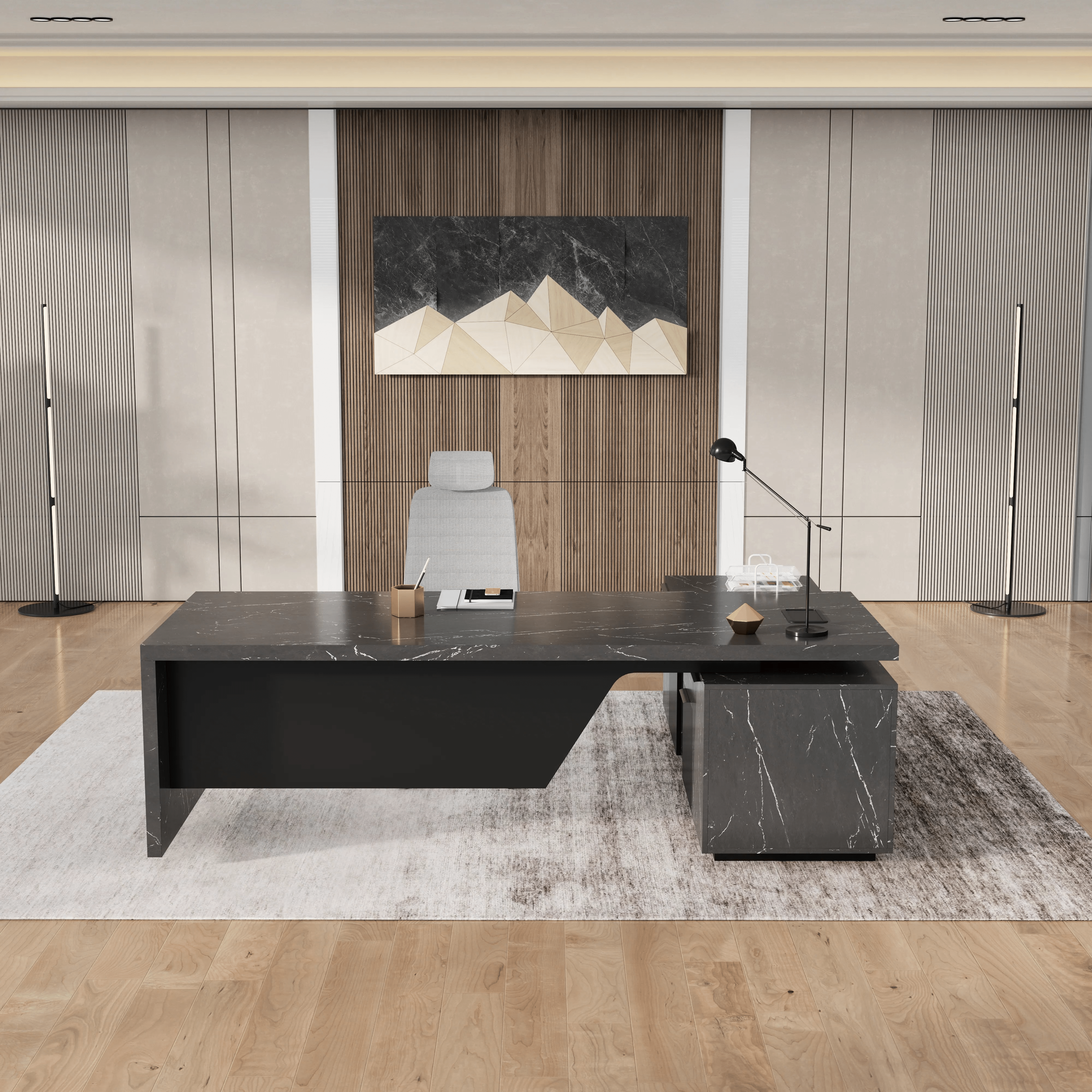 Maverick · Modern L-Shaped Executive Desk