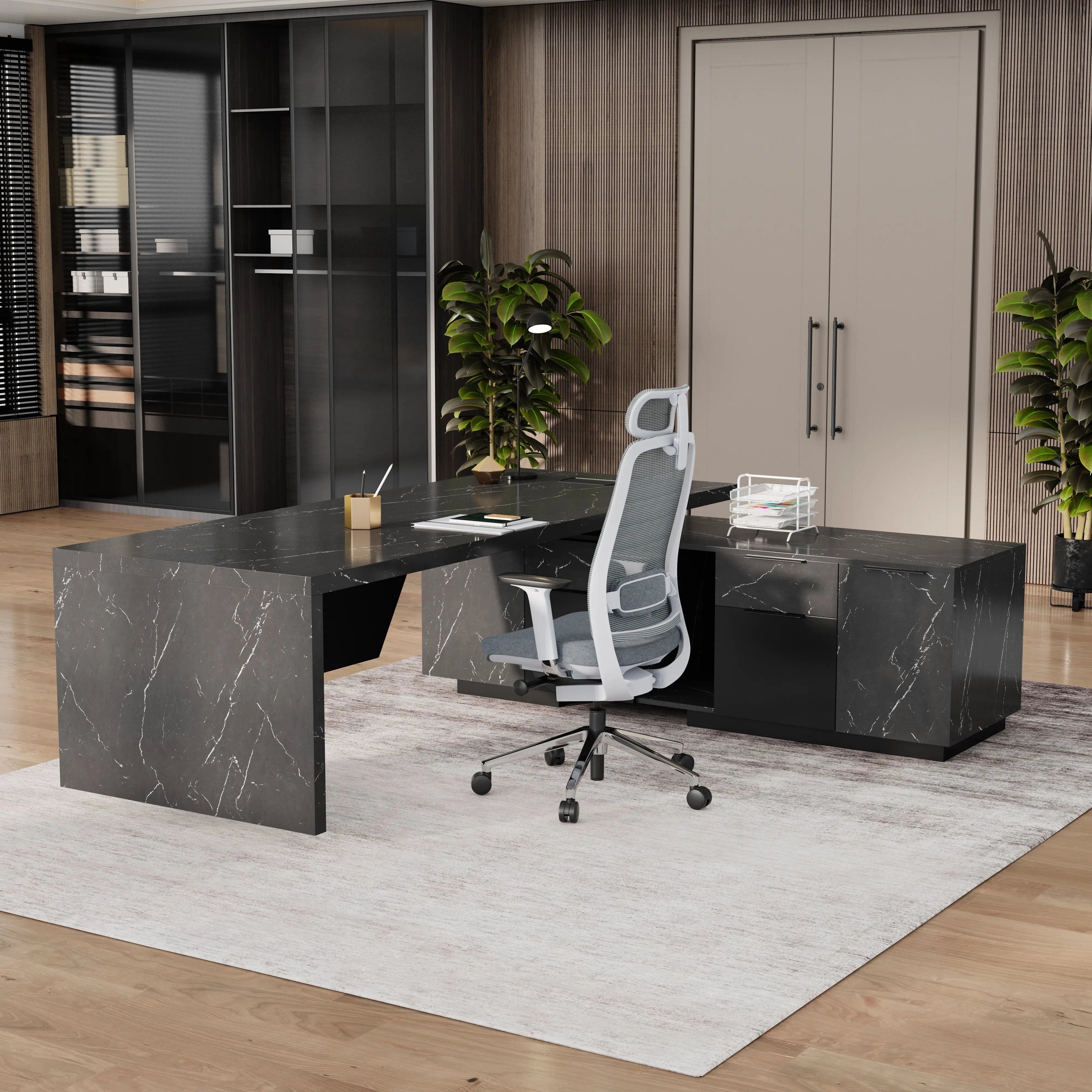 Maverick · Modern L-Shaped Executive Desk