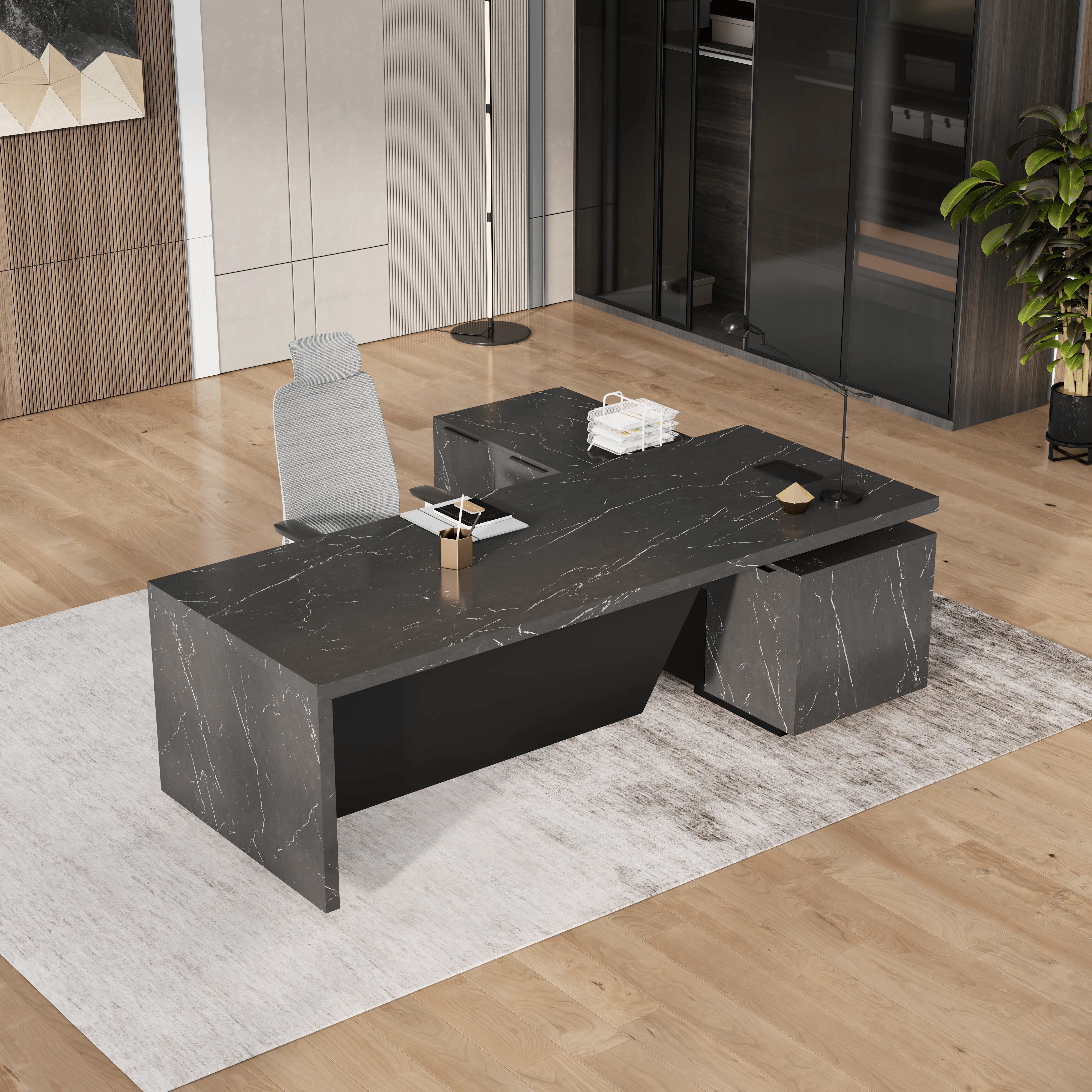 Maverick · Modern L-Shaped Executive Desk