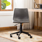 Linby faux leather task chair in gray, photo 2