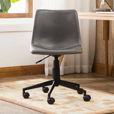 Linby faux leather task chair in gray, photo 2